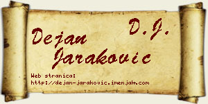Dejan Jaraković vizit kartica